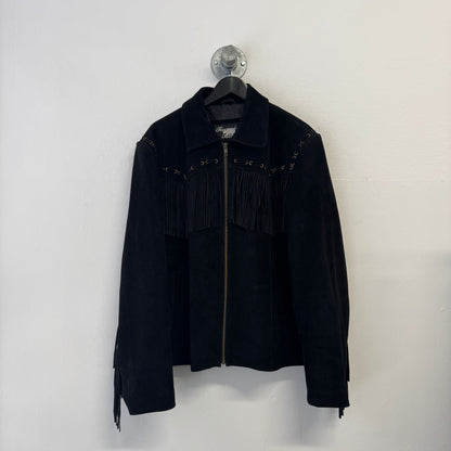 VINTAGE Suede Flared Biker Leather Jacket