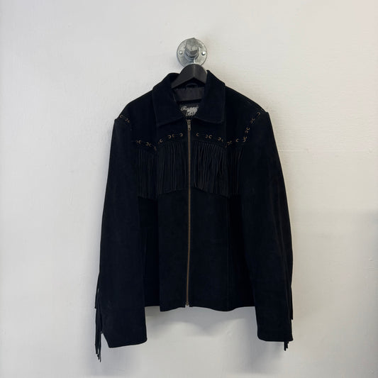 VINTAGE Suede Flared Biker Leather Jacket