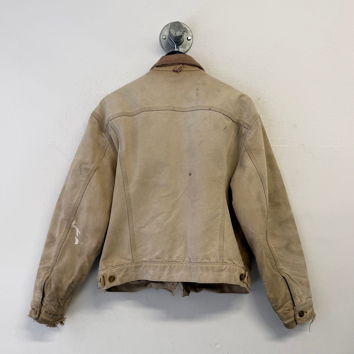 CARHARTT J09 BRN Vintage Distressed Thrashed Holes/Paint Jacket