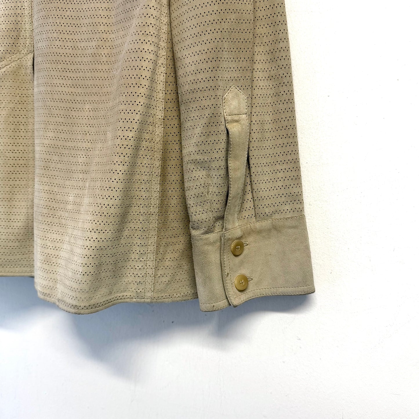 GUCCI by TOM FORD Vintage Perforated Safari Suede Leather Jacket