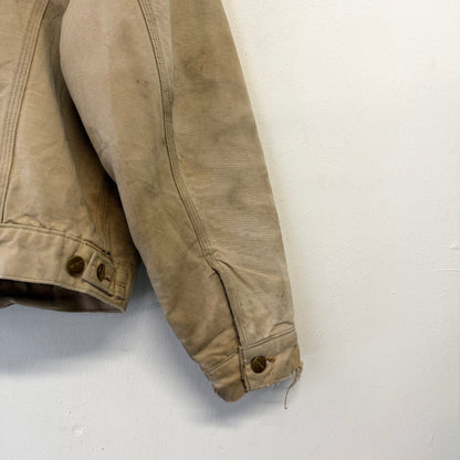 CARHARTT J09 BRN Vintage Distressed Thrashed Holes/Paint Jacket