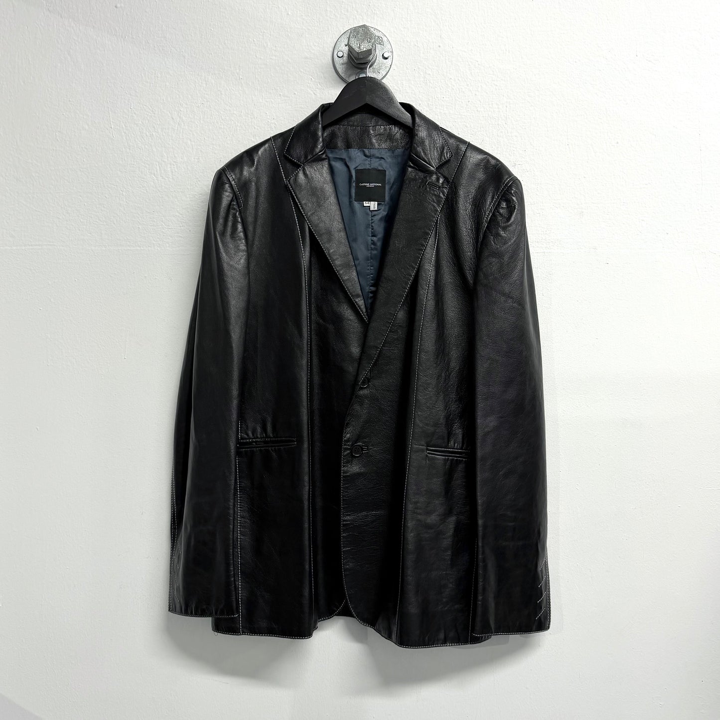 COSTUME NATIONAL Polished Leather Blazer Jacket
