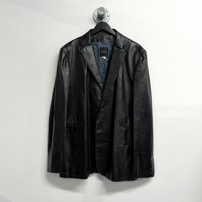 COSTUME NATIONAL Polished Leather Blazer Jacket
