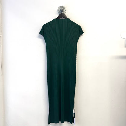 ISSEY MIYAKE PLEATS PLEASE Green Long Dress