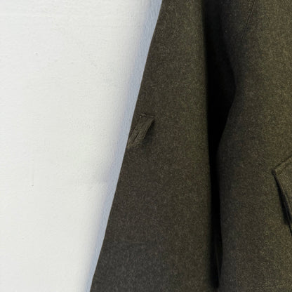 MIU MIU Asymmetric Cropped Wool Mink Collar Jacket