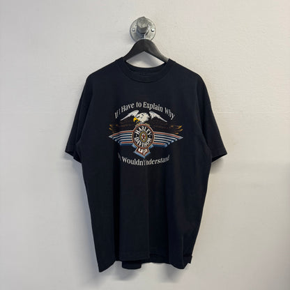 HARLEY DAVIDSON 1993 Single Stitch Stratman Ultraviolet Eagle TShirt