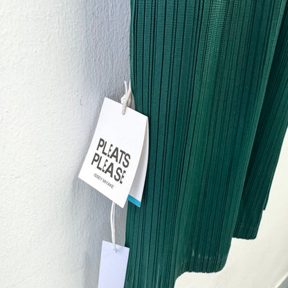ISSEY MIYAKE PLEATS PLEASE Green Long Dress