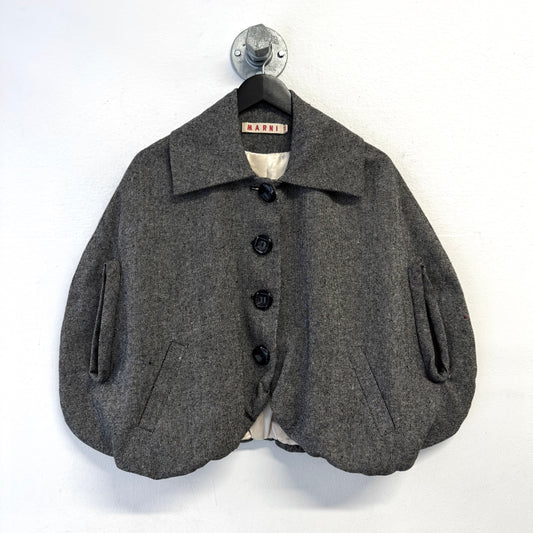 MARNI Wool Cape Coat Jacket