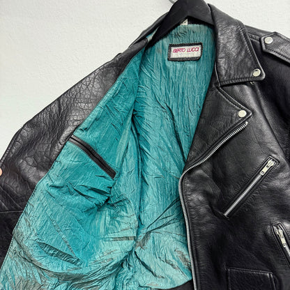 VINTAGE 80s Italian Perfecto Leather Jacket