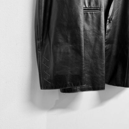 COSTUME NATIONAL Polished Leather Blazer Jacket