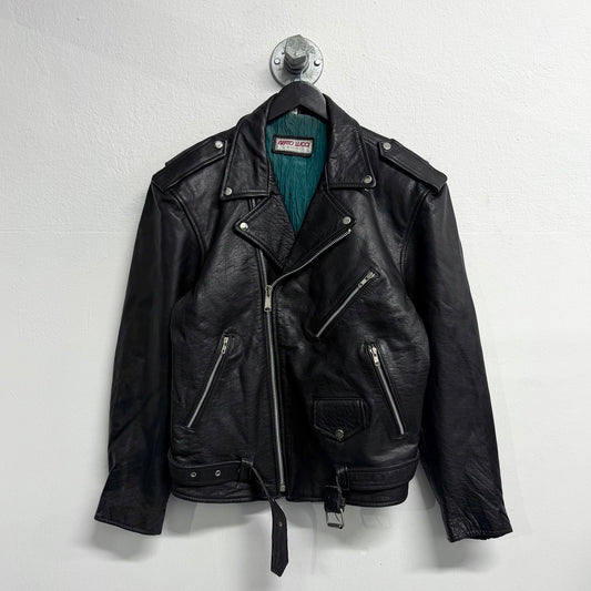 VINTAGE 80s Italian Perfecto Leather Jacket