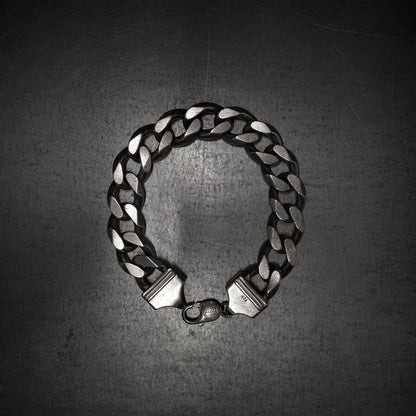 VINTAGE Cuban Link 925 Sterling Silver Bracelet