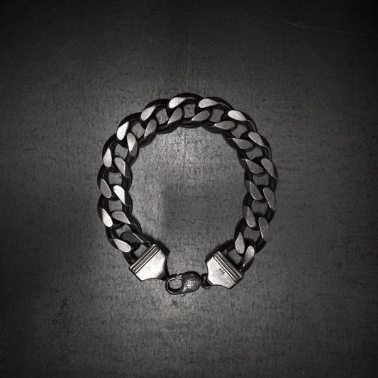 VINTAGE Cuban Link 925 Sterling Silver Bracelet