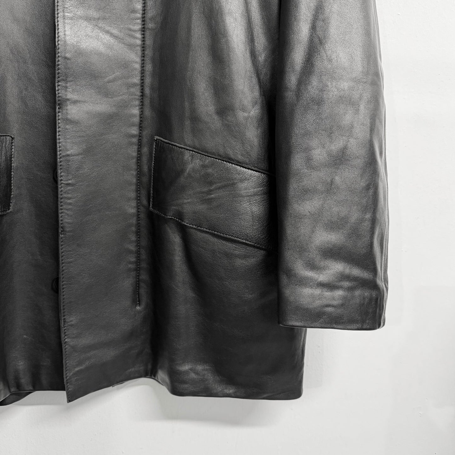 C.P. COMPANY Vintage Leather Coat Jacket