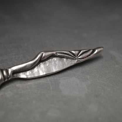 VINTAGE Navajo Orange Stone Pin 925 Sterling Silver