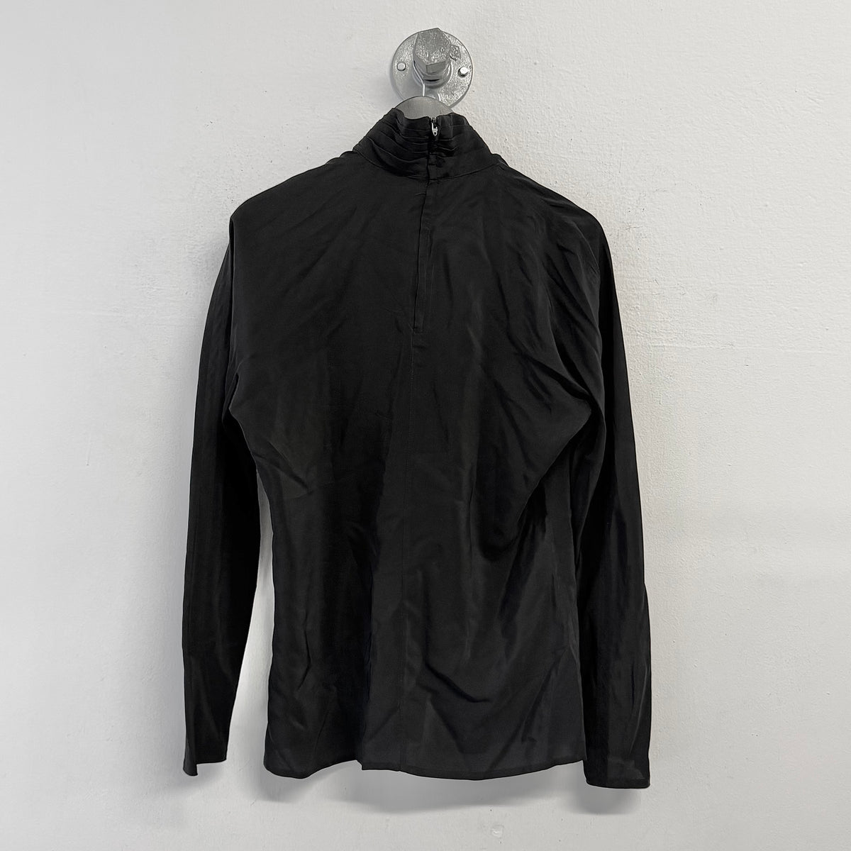 GIANNI VERSACE 1987 100% Silk High Neck Drape Top