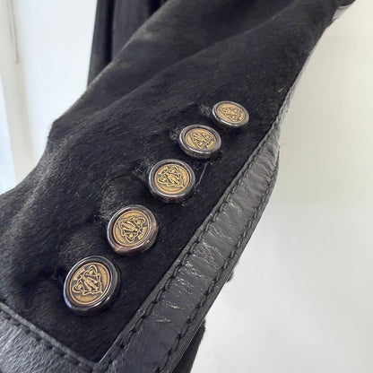 GUCCI By TOM FORD 00s Vintage Pony Hair Leather Blazer Jacket