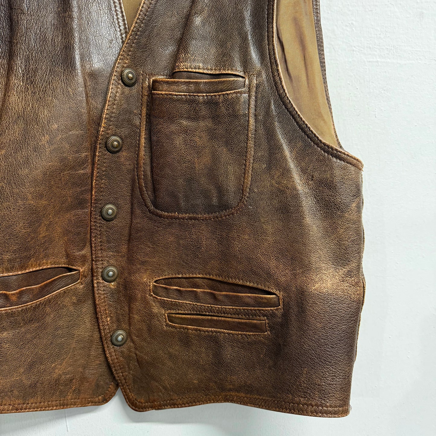 VINTAGE Italian Leather Vest