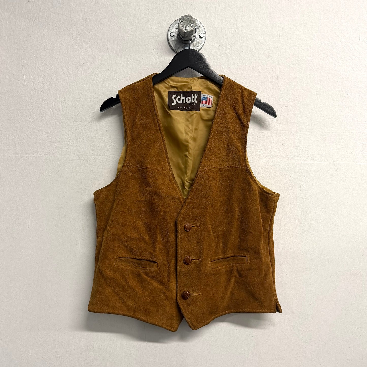 SCHOTT 80s Vintage Suede Leather Vest