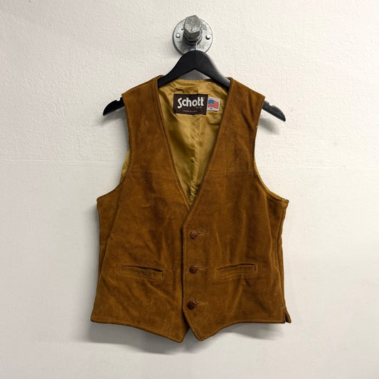 SCHOTT 80s Vintage Suede Leather Vest