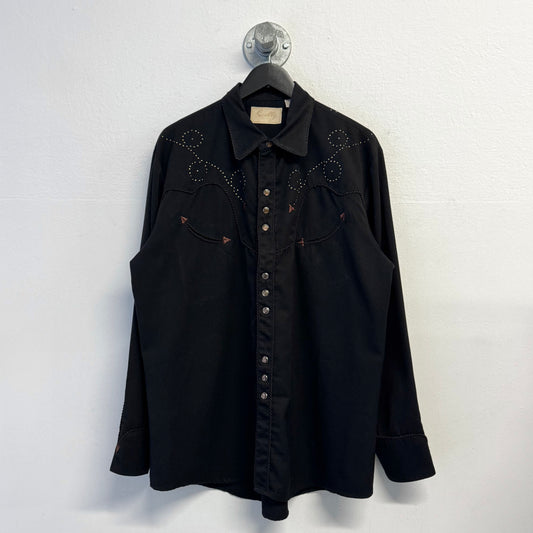 SCULLY Vintage Embroidered Western Rodeo Cowboy Shirt