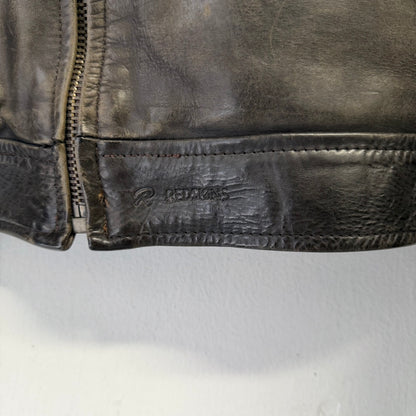 REDSKINS Removable Liner Faded Leather Jacket