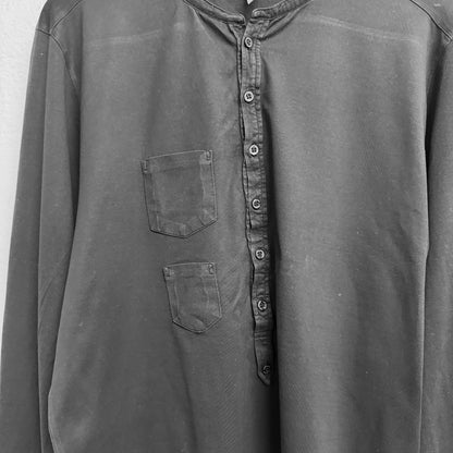 NEIL BARRETT Long Sleeve Henley Pocket T-Shirt