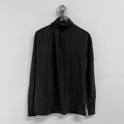 GIANNI VERSACE 1987 100% Silk High Neck Drape Top
