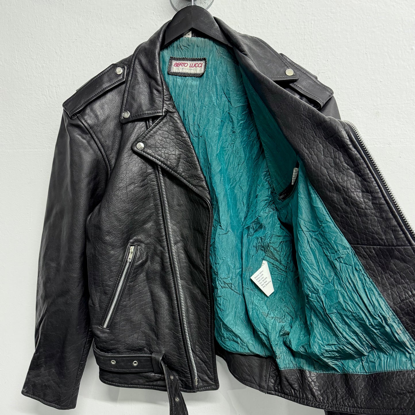 VINTAGE 80s Italian Perfecto Leather Jacket