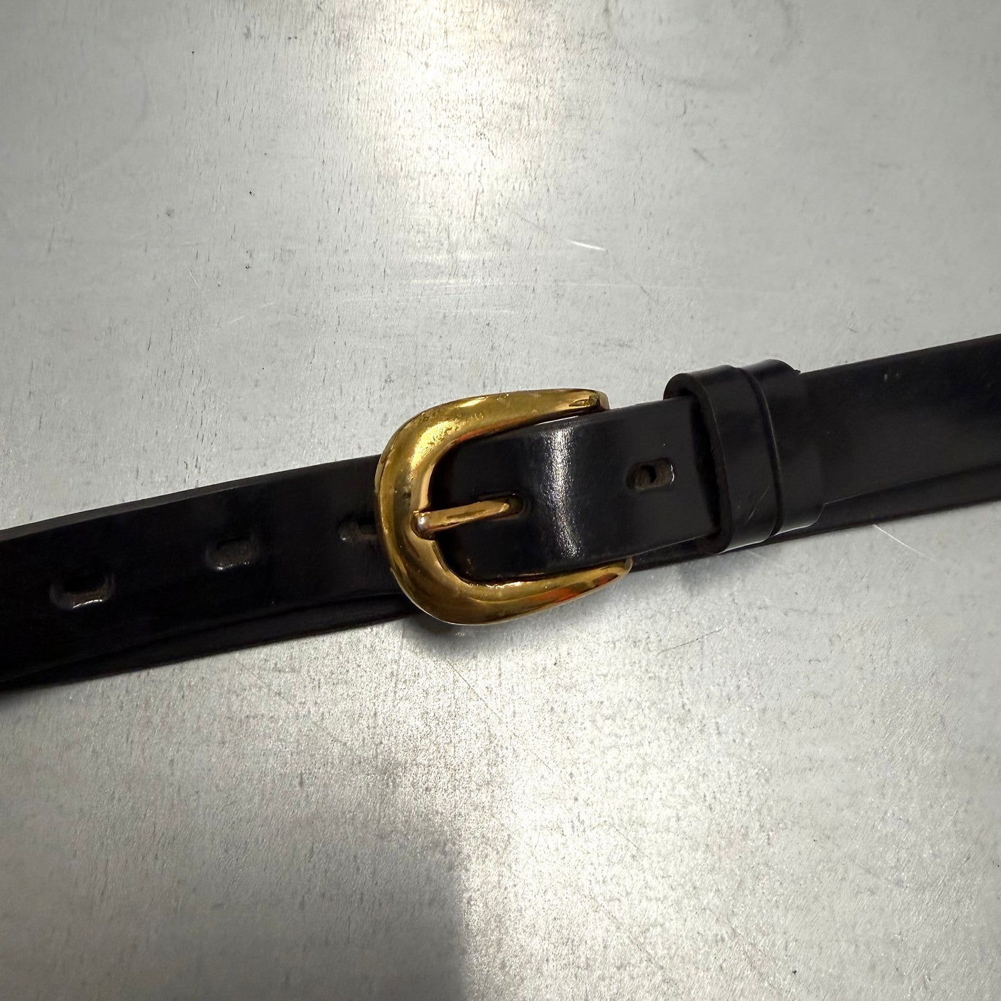 VINTAGE Slim Leather Belt