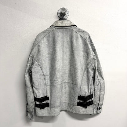 HUGO BOSS Cracked Leather Jacket
