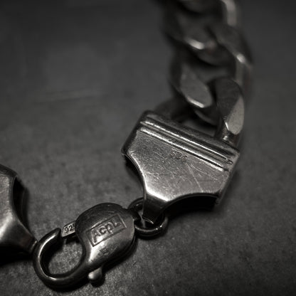 VINTAGE Cuban Link 925 Sterling Silver Bracelet