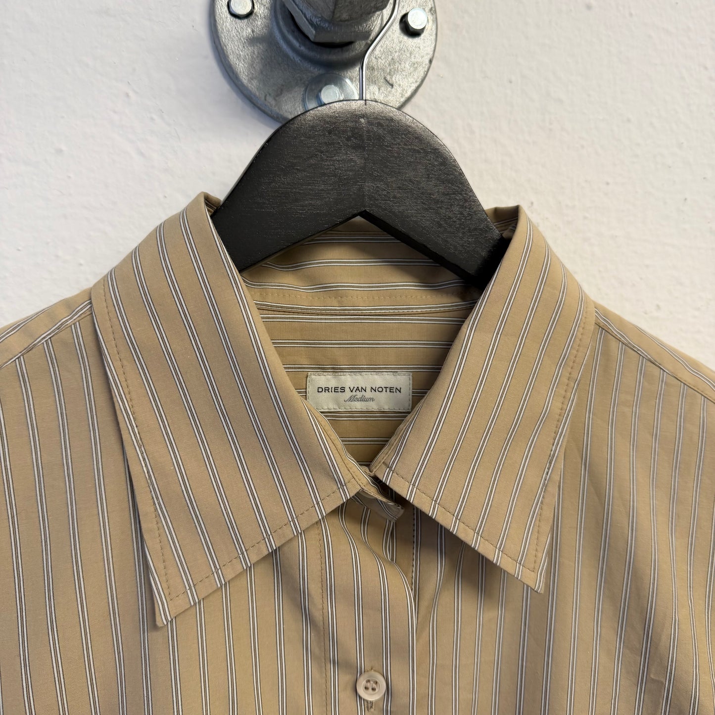 DRIES VAN NOTEN Striped Cotton Shirt Dress