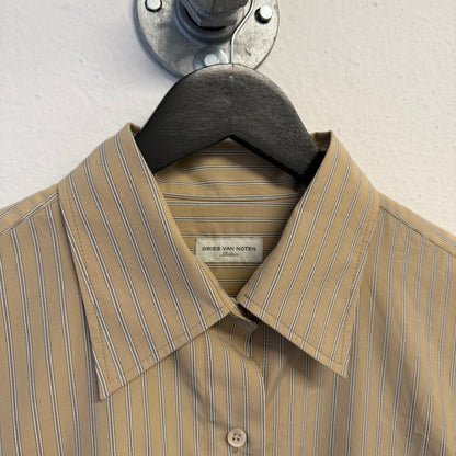 DRIES VAN NOTEN Striped Cotton Shirt Dress