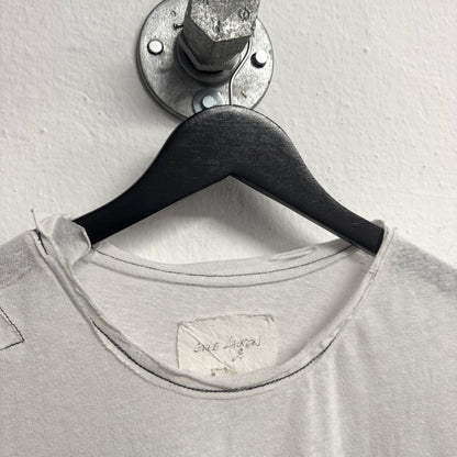 GREG LAUREN Plain White Tshirt Size 4