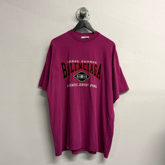 BALENCIAGA Embroidered Logo Short Sleeve T-Shirt