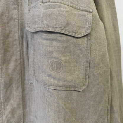 MASSIMO OSTI Heavy Raw Linen Over Shirt Jacket