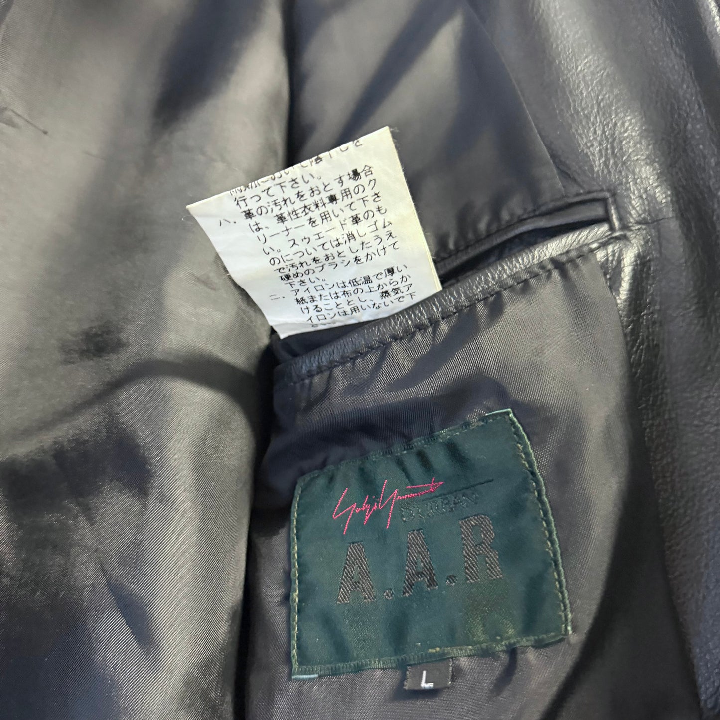 YOHJI YAMAMOTO D’URBAN A.A.R Leather Blazer Jacket