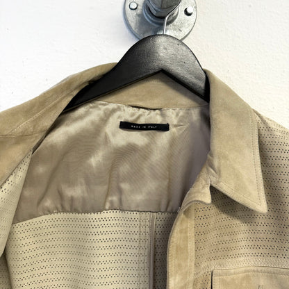 GUCCI by TOM FORD Vintage Perforated Safari Suede Leather Jacket