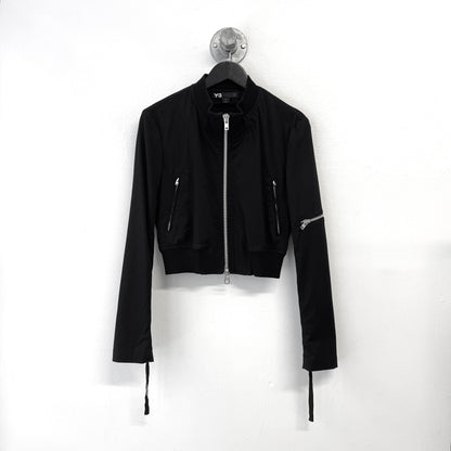 YOHJI YAMAMOTO Y3 Cropped Bomber Jacket