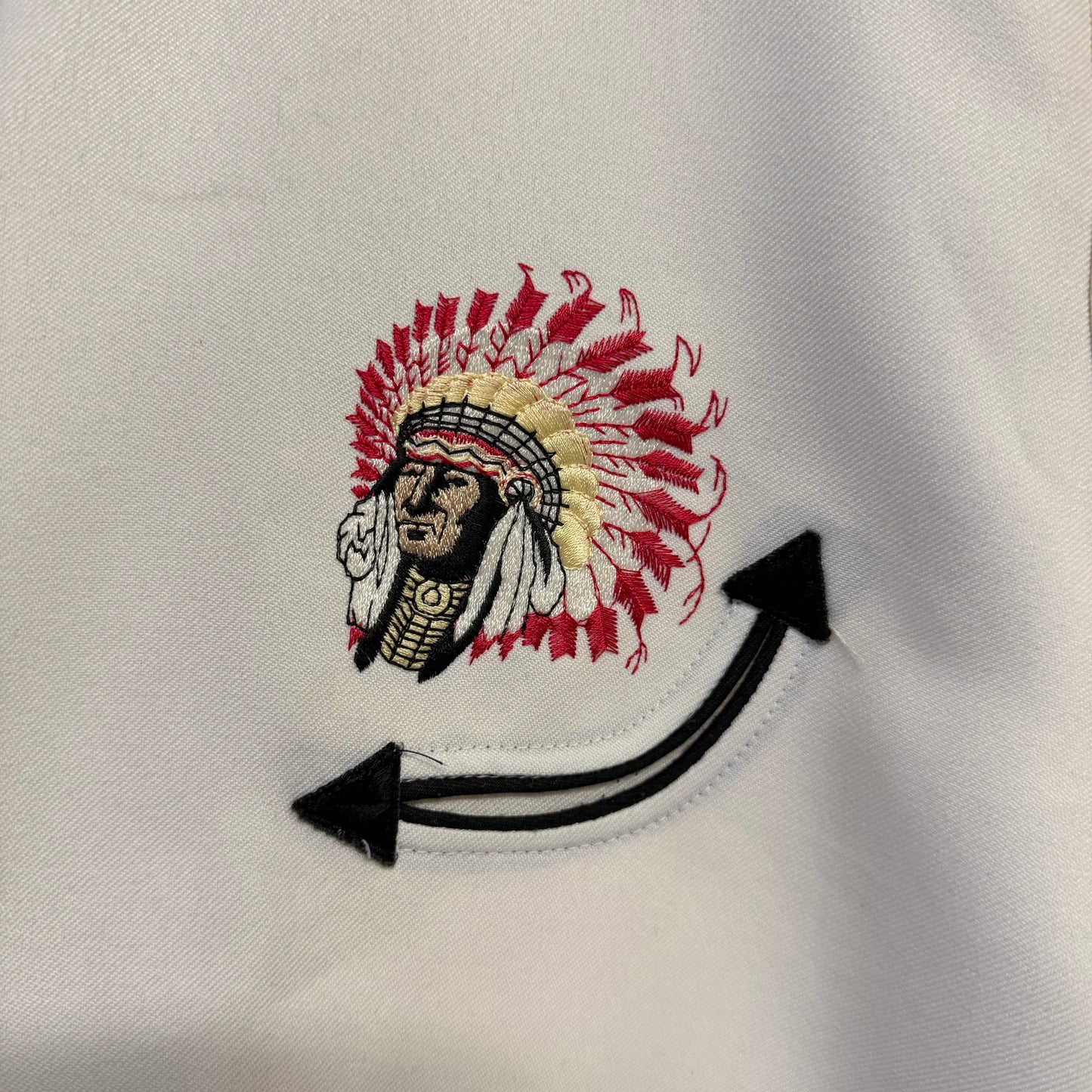 H BAR C Vintage Western Embroidered Indian Shirt