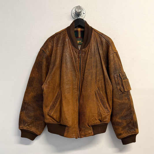 VINTAGE Leather Bomber Jacket
