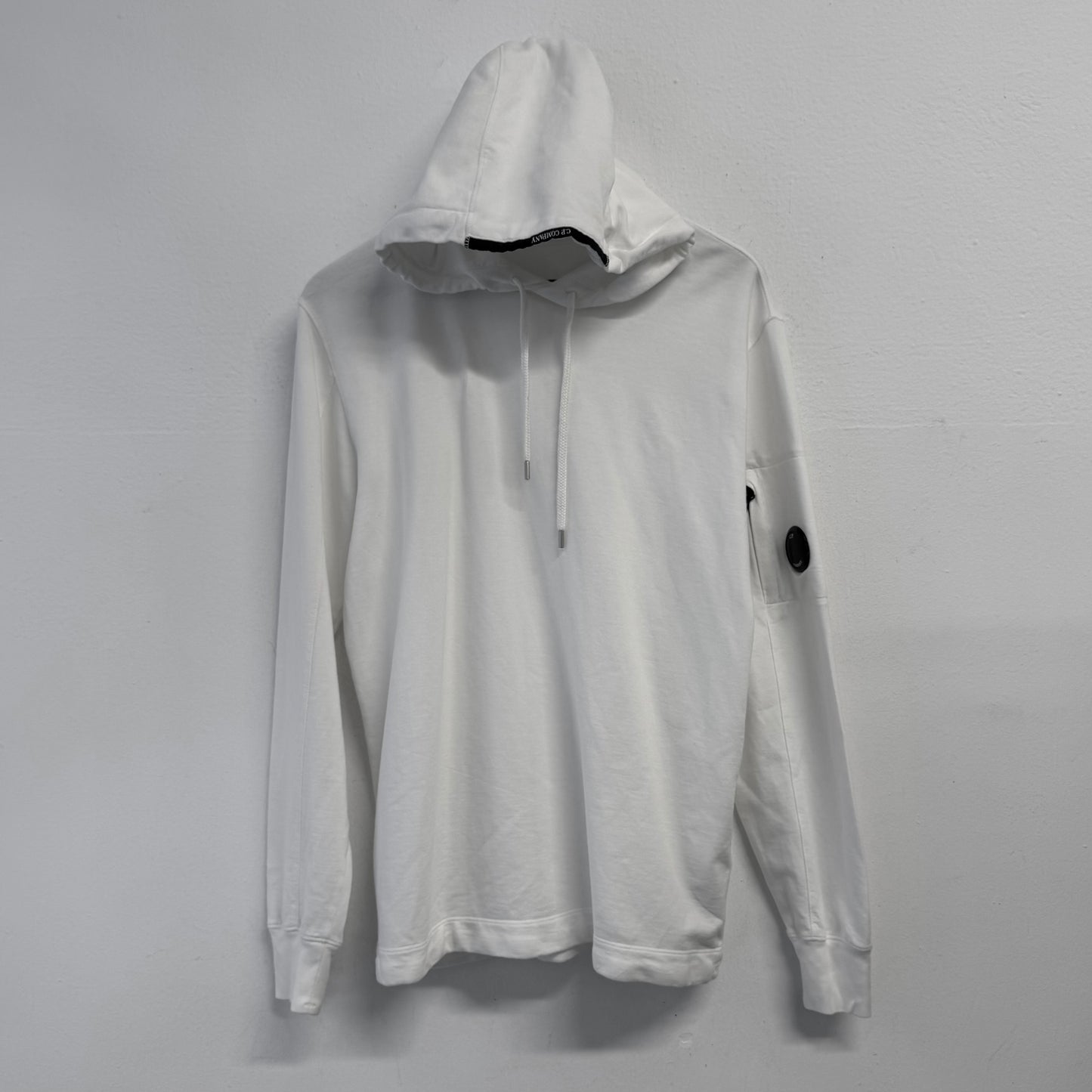 C.P. COMPANY Arm Lens White Hoodie