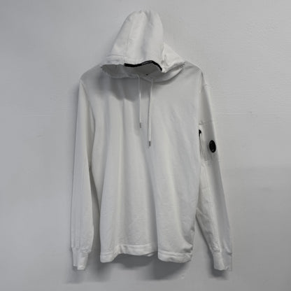 C.P. COMPANY Arm Lens White Hoodie