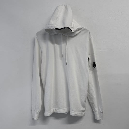 C.P. COMPANY Arm Lens White Hoodie