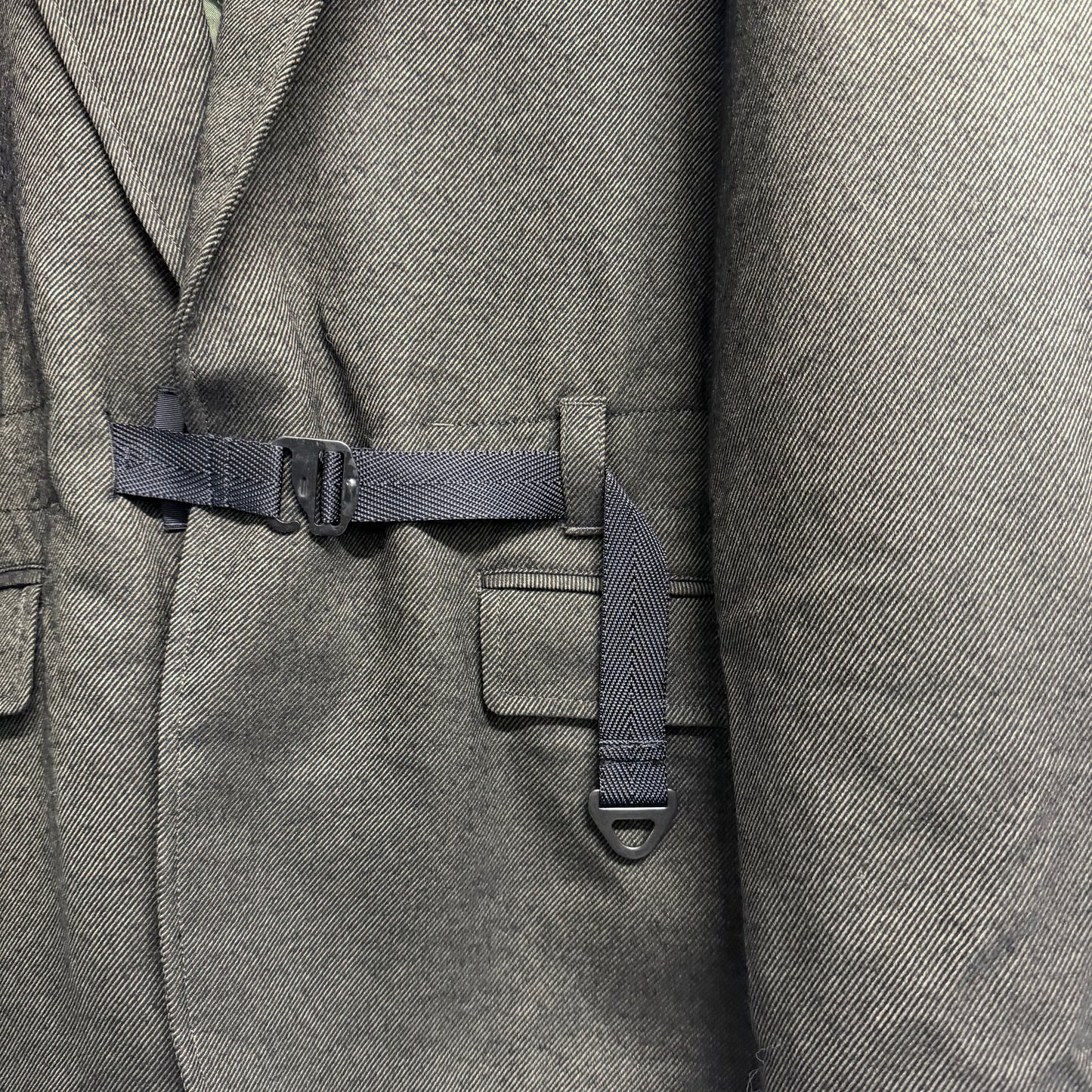 COMME DES GARÇONS HOMME Adjustable Waist Strap Wool Jacket